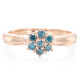 Anello placcato in oro con Diamante Fancy