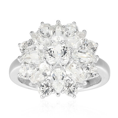 Anello in argento con Topazio Bianco