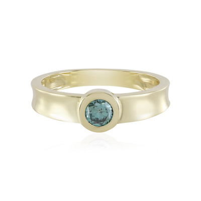 Anello in oro con Diamante Blu I3