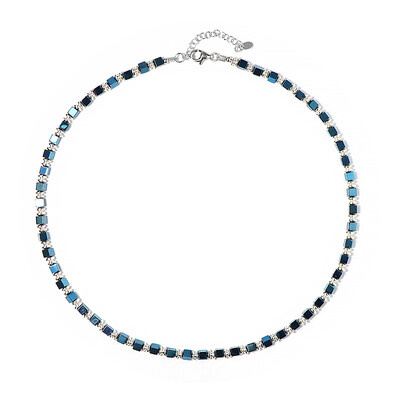 Collana in argento con Ematite Blu Royal