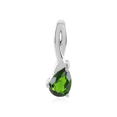 Ciondolo in argento con Diopside Russo