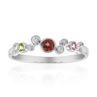 Anello in argento con Granato Mozambico