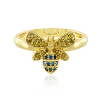 Anello in argento con Diamante Giallo PK