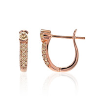 Orecchini in oro con Diamante Rose de France SI1 di Argyle