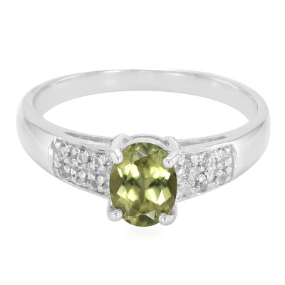 Anello in argento con Apatite Lemon