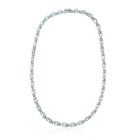 Collana in argento con Topazio Blu Cielo