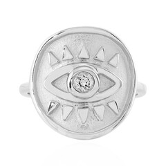 Anello in argento con Topazio Bianco