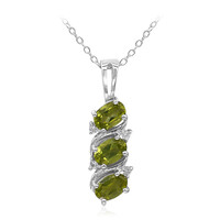 Collana in argento con Peridoto della Birmania