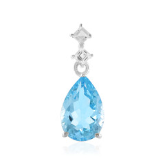 Ciondolo in argento con Topazio Blu Cielo