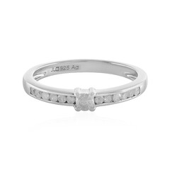 Anello in argento con Diamante I4 (J)