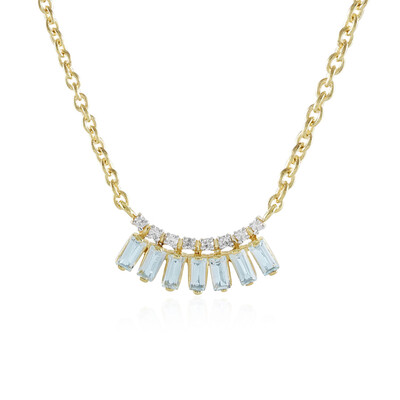 Collana in argento con Topazio Blu Cielo