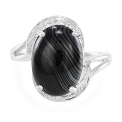 Anello in argento con Psilomelano