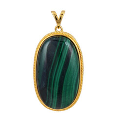 Ciondolo in argento con Malachite