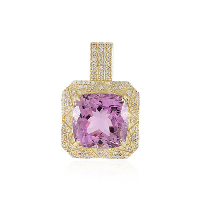 Ciondolo in oro con Kunzite Brasiliana