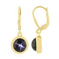 Orecchini in argento con Diopside Stellato d'India