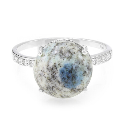 Anello in argento con Azzurrite del K2