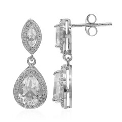 Orecchini in argento con Topazio Bianco