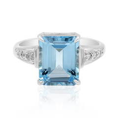 Anello in argento con Topazio Blu Cielo
