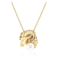 Collana in argento con Perla d'Acqua Dolce Bianca