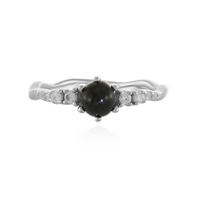 Anello in argento con Diopside Stellato d'India