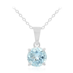 Collana in argento con Topazio Blu Cielo