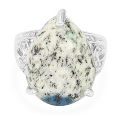 Anello in argento con Azzurrite del K2