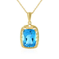 Collana in argento con Topazio Blu Svizzero