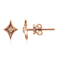 Orecchini in oro con Diamante Rose de France SI1 di Argyle