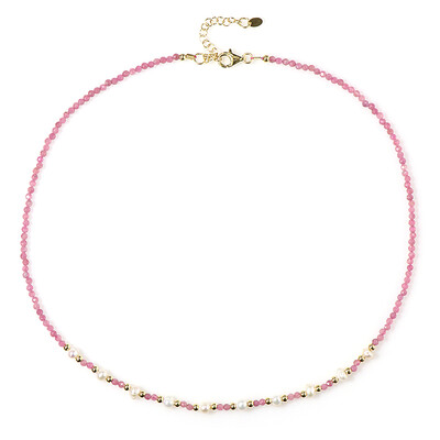 Collana in argento con Tormalina Rosa Nigeriana (Riya)
