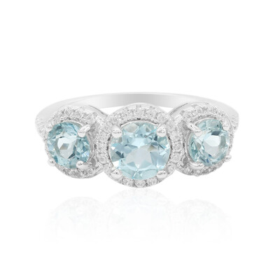 Anello in argento con Topazio Blu Cielo