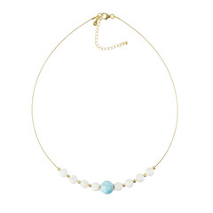 Collana in acciaio inossidabile con Larimar