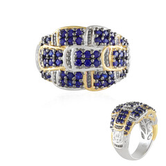 Anello in argento con Spinello Cobalto (Gems en Vogue)