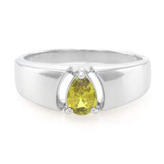 Anello da uomo in argento con Crisoberillo Brasiliano