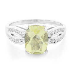 Anello in argento con Citrino Limone