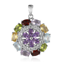 Ciondolo in argento con Ametista Rose de France