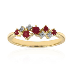 Anello in oro con Berillo Rosso