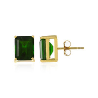 Orecchini in argento con Diopside Russo