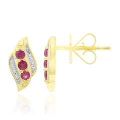 Orecchini in oro con Berillo Rosso