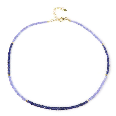 Collana in argento con Zaffiro Blu del Madagascar