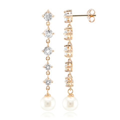 Orecchini in argento con Perla d'Acqua Dolce Bianca