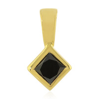 Ciondolo in argento con Diamante Nero