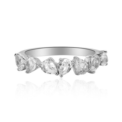 Anello in argento con Topazio Bianco