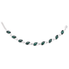 Bracciale in argento con Malachite