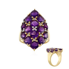 Anello in argento con Ametista Zambiana