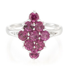 Anello in argento con Granato Magenta