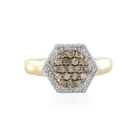 Anello in argento con Diamante Cioccolato I2