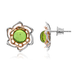 Orecchini in argento con Ambra Verde Colombiana