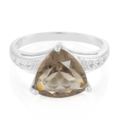 Anello in argento con Quarzo Fumè