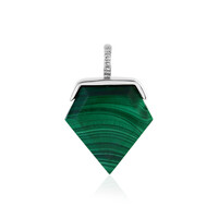 Ciondolo in argento con Malachite