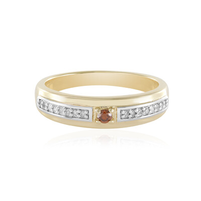 Anello in argento con Diamante Rosso I2
